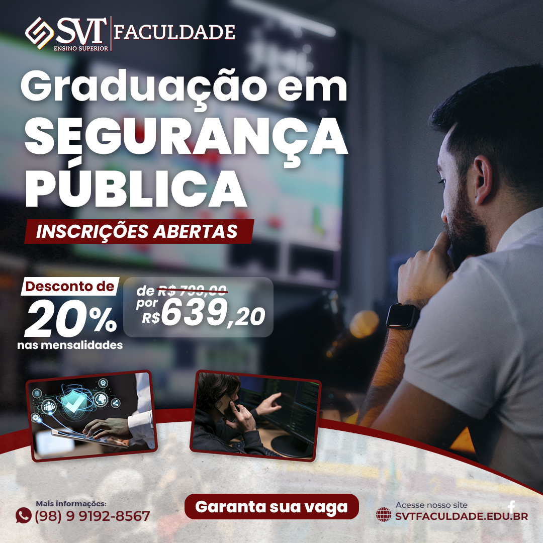 Requerimento de Inscrição Graduação em Segurança Pública - SVT FACULDADE